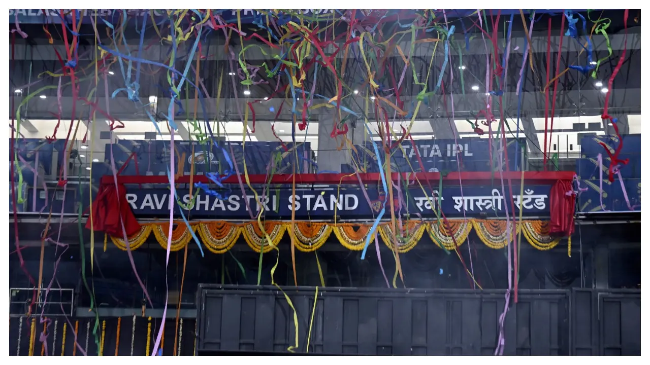Ravi Shastri pavilion unveiled at the Wankhede Stadium (Pic: Ashish Raje)