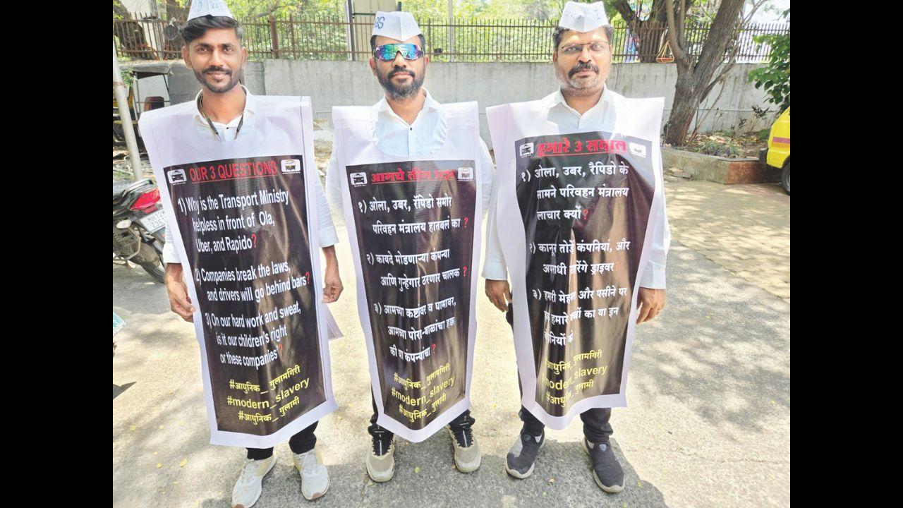 Cabbies walk from Pune to Mumbai, alleging illegal operations by app-based firms