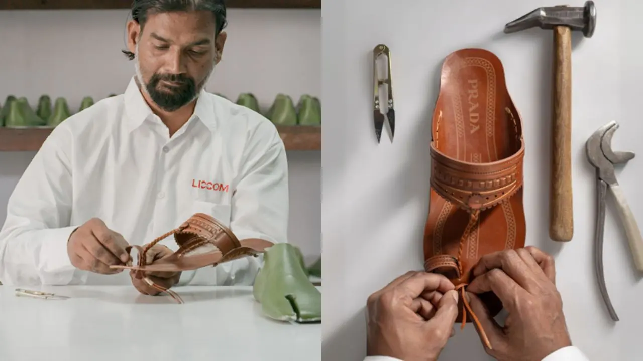 Prada Kolhapuri sandals.