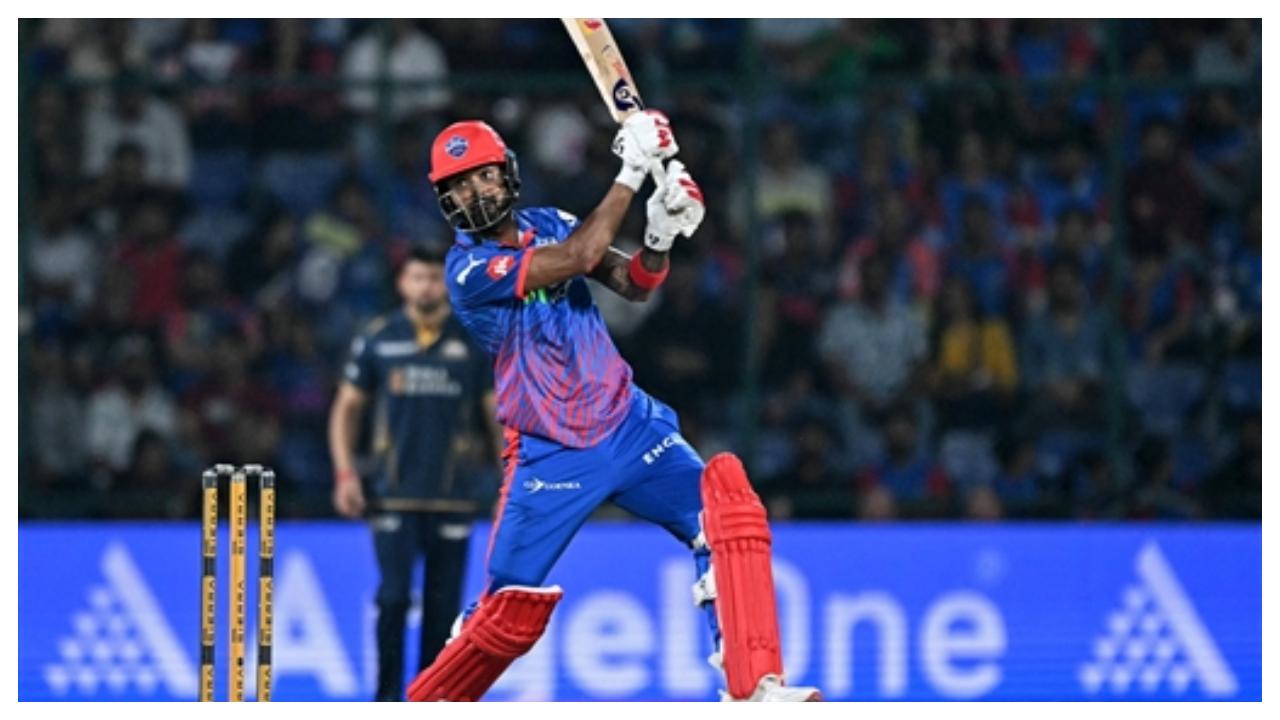 KL Rahul was the star batter for the Delhi Capitals. The Indian wicket-keeper played a magnificent innings of 92 runs in 52 balls, before David Miller threatened to take the game away from GT. (Pic: PTI)