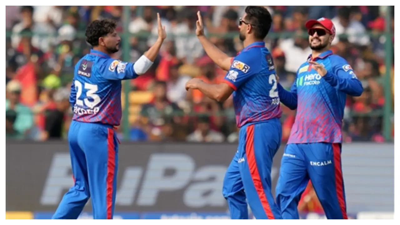 For DC, Axar Patel and Kuldeep Yadav were the best bowlers, taking 2 wickets each. (Pic: PTI)