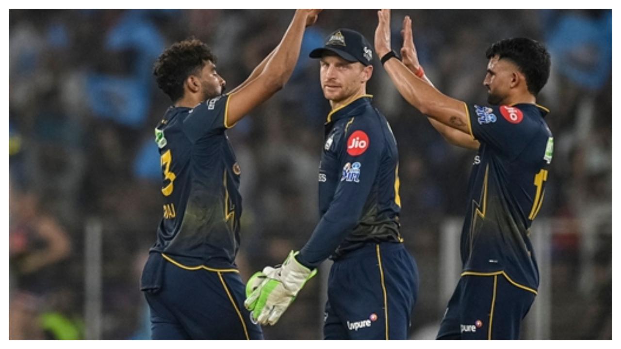 With this win, the Gujarat Titans move into the top 4 of the table. They will face the Mumbai Indians in Ahmedabad next. (Pic: AFP)