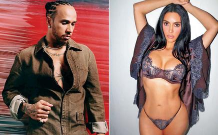 Lewis Hamilton; (right) Kim Kardashian. Pics/Lewis and Kim’s Instagram