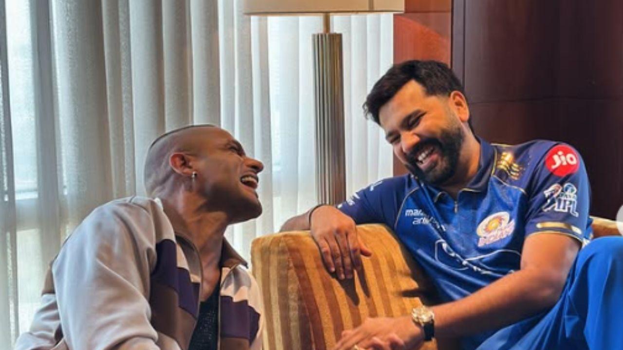 Rohit Sharma and Shikhar Dhawan gives glimpse of the latest off-field life (Pic/Instagram@rohitsharma45)