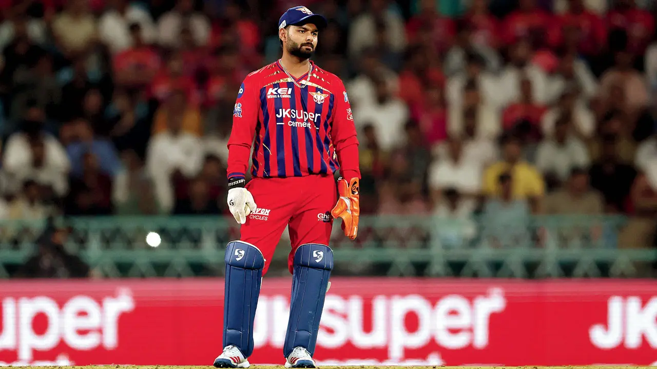 Skipper Rishabh Pant during LSG’s 40-run loss to RR in Lucknow on Wednesday. Pics/IPL