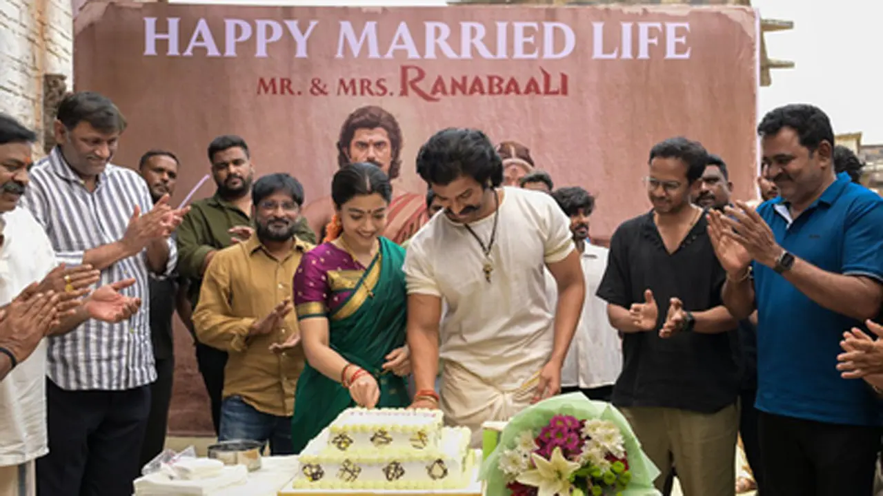 Ranabaali: Newlywed Rashmika and Vijay get a warm welcome on set