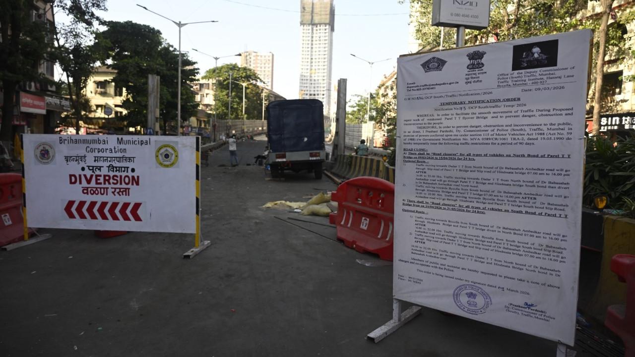 IN PHOTOS: Mumbai's busy Parel TT bridge revamp underway