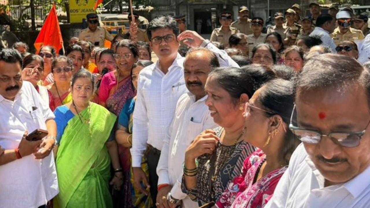 The Shiv Sena (UBT) leaders called forimmediate and strong action against those responsible for the incident