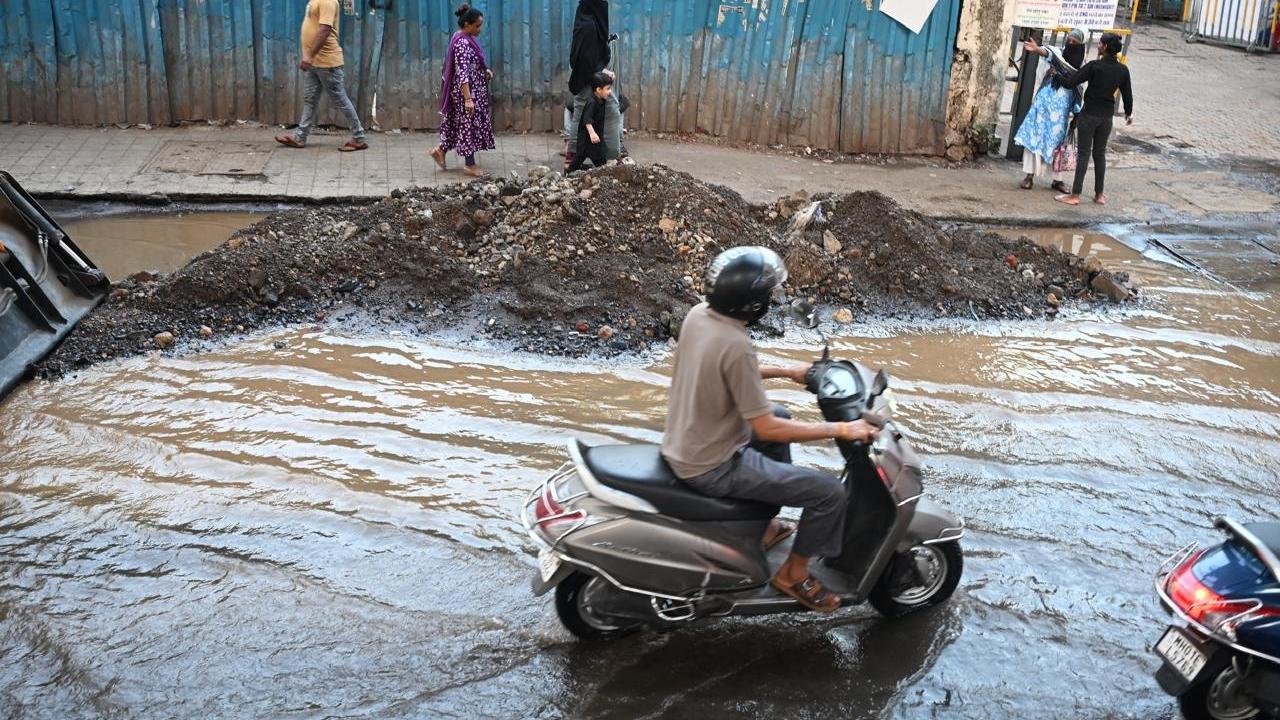 On Friday evening, BMC officials began repair works at the spot