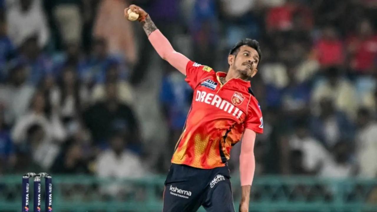 Topping the list is Yuzvendra Chahal. So far in 178 matches, the spinner has bagged 224 wickets and has the best bowling figures of five wickets for 40 runs (Pic: File Pic)