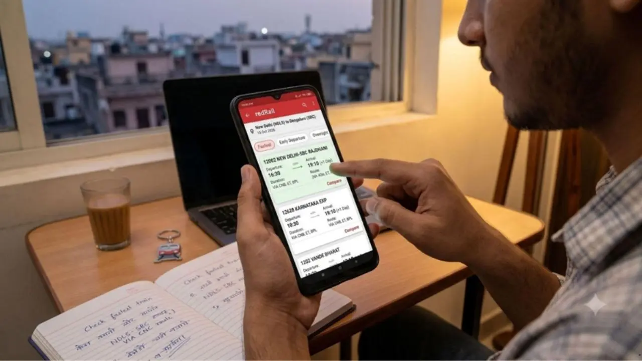redRail Highlights Key Factors for Selecting Trains Based on Route, Timing and Travel Duration Train booking.