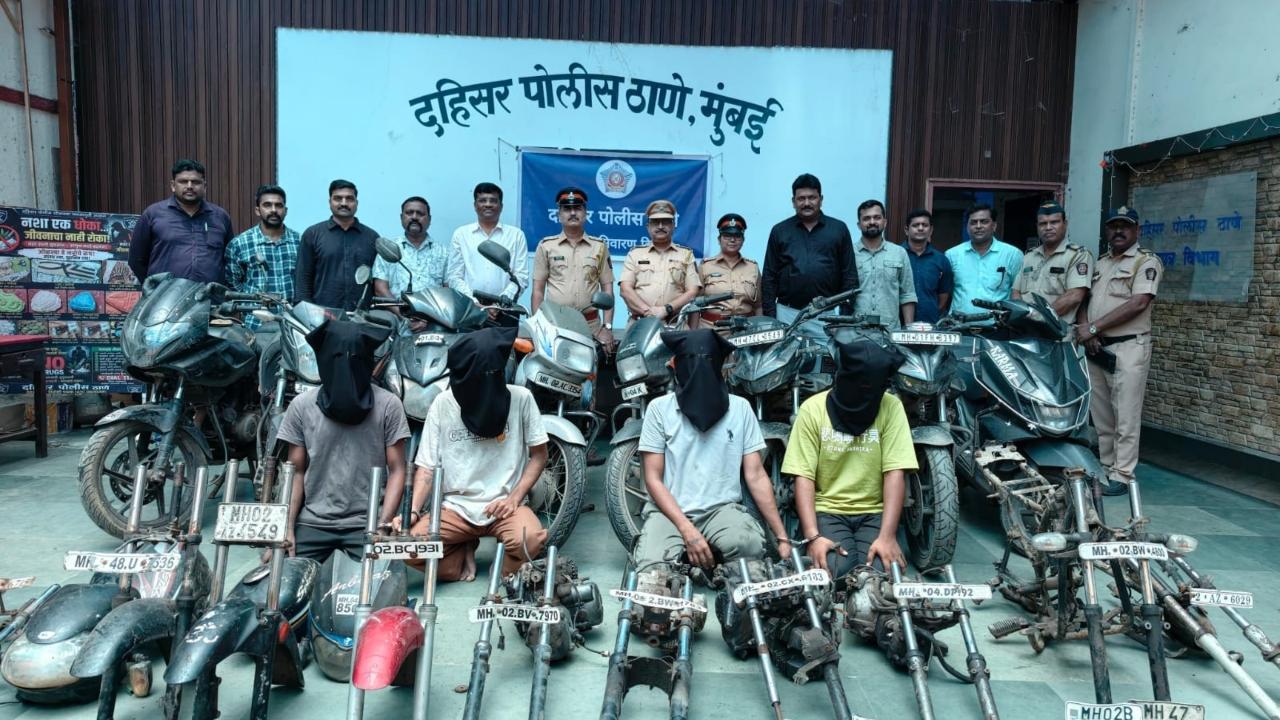 The stolen bikes were allegedly sold to a scrap dealer, police said. Pic/Mumbai Police