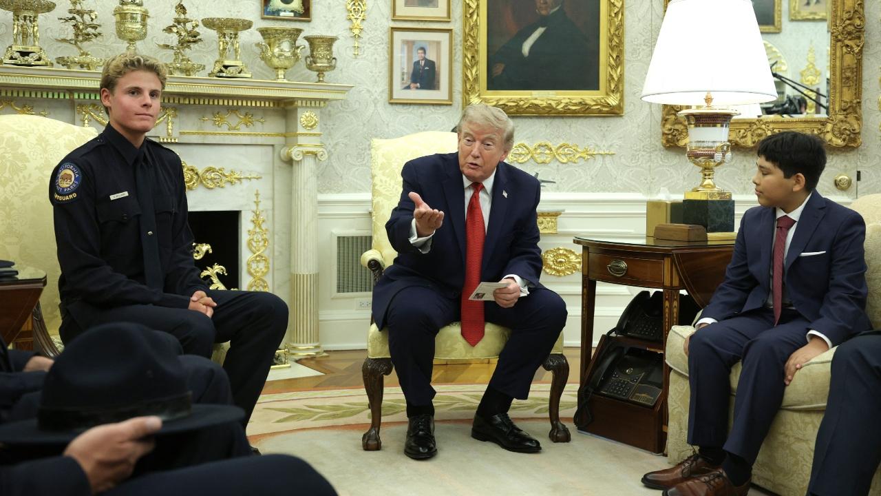 “I said, would you have made it without him? And you said, not really, right, not really, it was trouble. So you're going to have a long and beautiful life,” Trump said. “I said, would you have made it without him? And you said, not really, right, not really, it was trouble. So you're going to have a long and beautiful life,” Trump said.