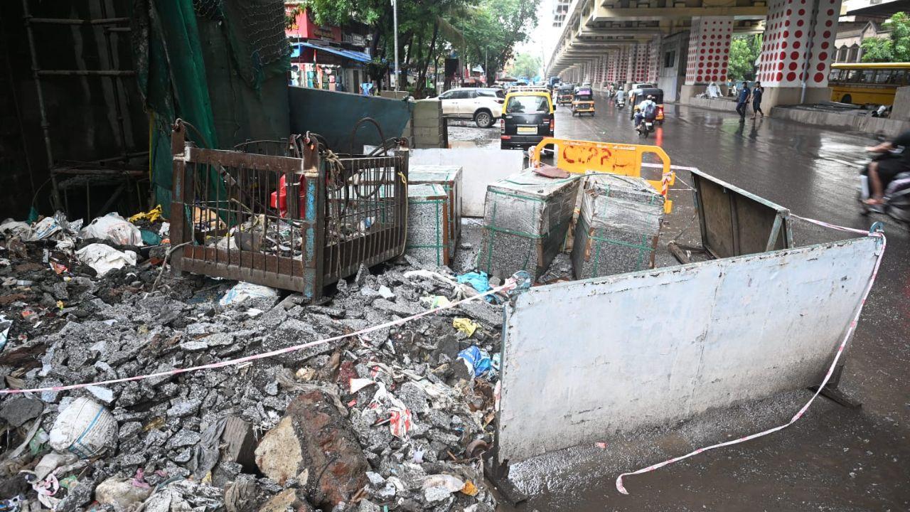 The official added, "The granite stones fell within the barricaded work area. Subsequently, a vehicle passing through the vicinity ran over some scattered pieces of granite, resulting in punctured tyres. No students were present in the vehicle and no injuries were reported." The official added, "The granite stones fell within the barricaded work area. Subsequently, a vehicle passing through the vicinity ran over some scattered pieces of granite, resulting in punctured tyres. No students were present in the vehicle and no injuries were reported."