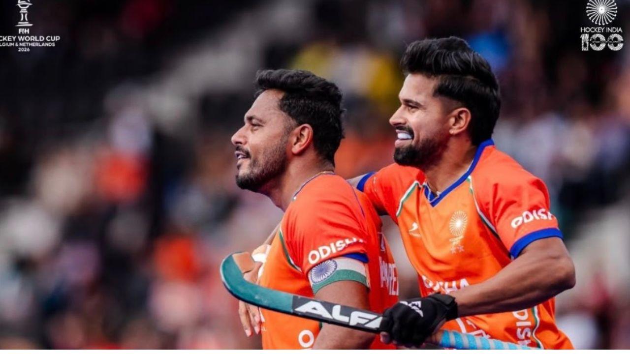 India face crucial Netherlands test as 51-year wait for glory continues India's captain Harmanpreet Singh along with Abhishek (Pic/Instagram@HockeyIndia)
