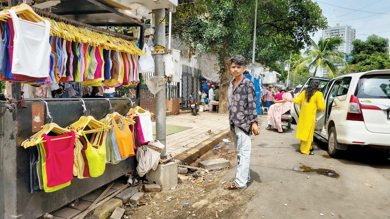 Bandra Hill Road encroachments return four days after BMC demolition drive Several encroachments that were removed were seen again on Sunday. PIC/SHADAB KHAN