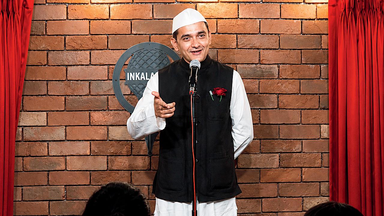 Attend this interesting comedy show in Mumbai where India's first PM comes alive Kashyap Swaroop as Pandit Jawaharlal Nehru. Pic courtesy/@jokingkash