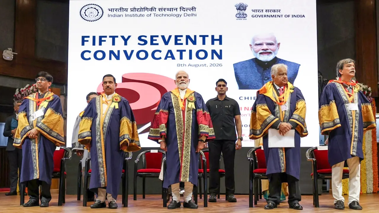In Photos: PM Modi inaugurates Param Pragya, presents medals at IIT Delhi Pic/PTI