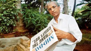 G R Khairnar the OG  “demolition man”  with a copy of mid-day. Pic/mid-day archives