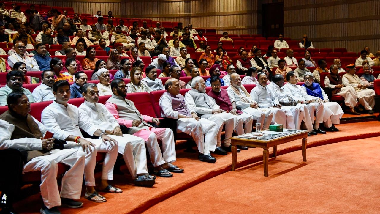 The NDA parliamentary party meeting also featured a presentation on various social security schemes implemented by the central government, according to BJP leaders.