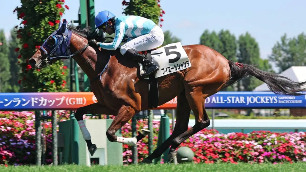 Suraj Narredu wins in Japan Suraj Narredu passing the winning post astride 3y filly, Fier Chanter, at the Sapporo racetrack in Japan on Saturday