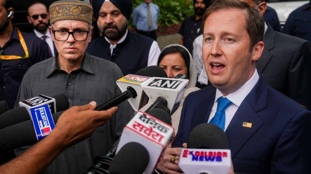 Jammu and Kashmir is an important part of India and an incredibly beautiful place, the US envoy said at a joint media briefing with Abdullah Jammu and Kashmir is an important part of India and an incredibly beautiful place, the US envoy said at a joint media briefing with Abdullah