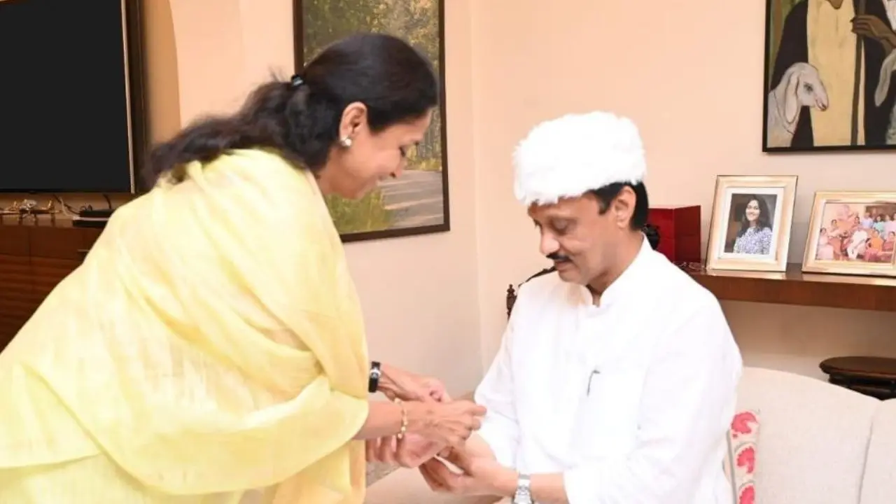NCP (SP) MP Supriya Sule remembers late brother Ajit Pawar on Raksha Bandhan NCP (SP) MP Supriya Sule posted a picture on X remembering his late brother Ajit Pawar (Pic/X)