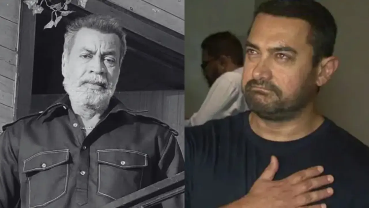 Pradeep Rawat and Aamir Khan. Pics via X