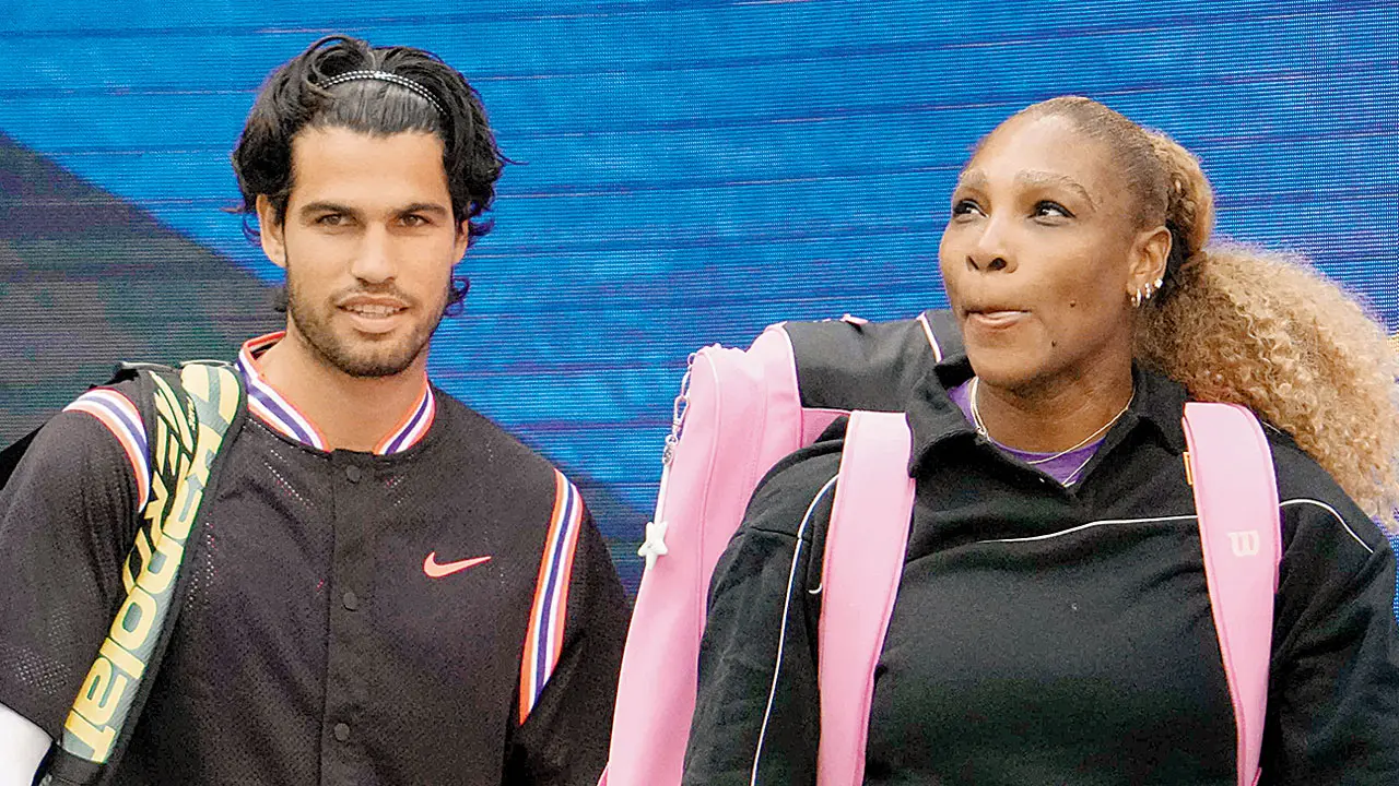 US Open: Serena-Carlos ousted in quarters after defeat to Bencic-Cobolli Carlos Alcara and Serena Williams. Pic/AFP