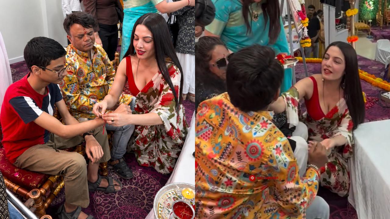 After Kriti Sanon, Celina Jaitly trolled for wearing deep-neck blouse for Raksha Bandhan celebrations Mumbai Celina Jaitly. Pics via X