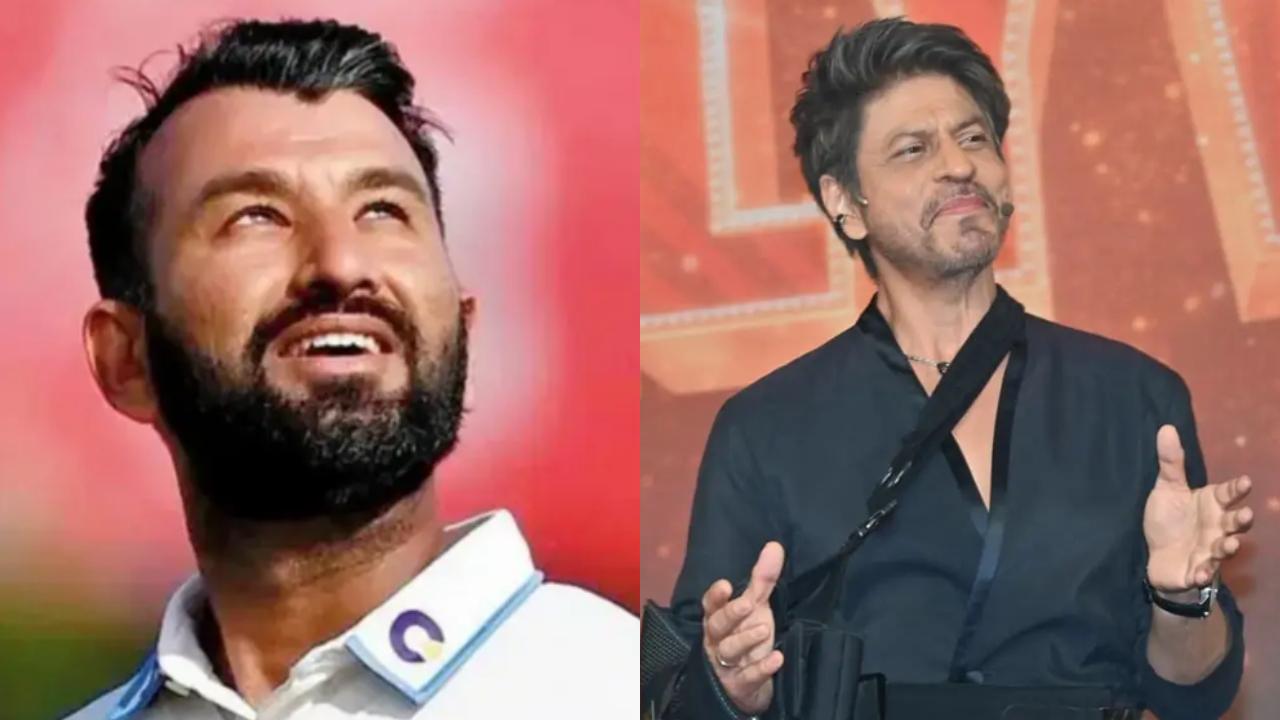 Cheteshwar Pujara recalls his 'fanboy moment' meeting Shah Rukh Khan Cheteshwar Pujara, Shah Rukh Khan (Pic: File Pic)