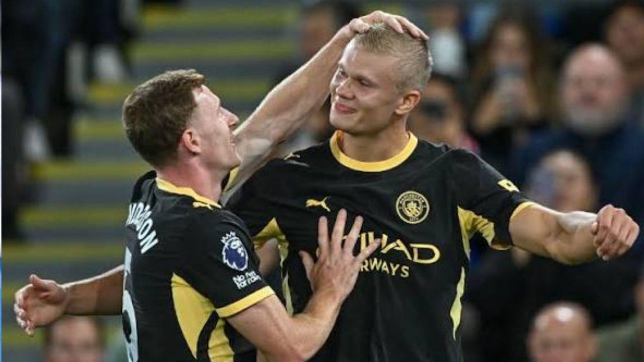English Premier League: Manchester City beat Crystal Palace 4-1 Erling Haaland scored twice against Palace (Pic: AFP)