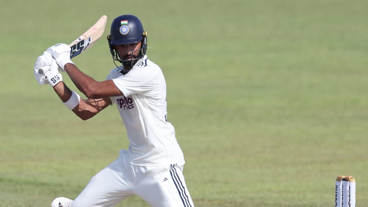 In the first Test match against Sri Lanka, Team India's Devdutt Padikkal garnered 167 runs off 230 deliveries. His knock was laced with 15 boundaries and a maximum (Pic: X/@BCCI) In the first Test match against Sri Lanka, Team India's Devdutt Padikkal garnered 167 runs off 230 deliveries. His knock was laced with 15 boundaries and a maximum (Pic: X/@BCCI)