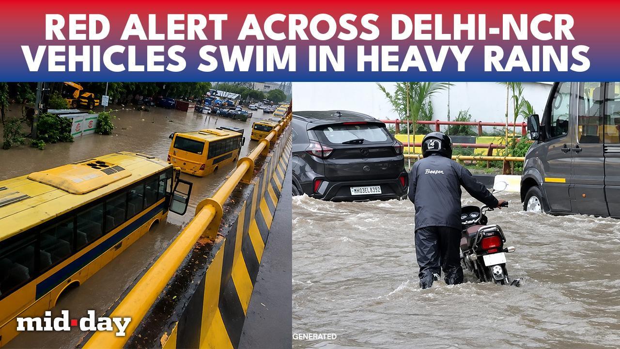 Delhi rain shocker on cam: Roads underwater, multiple flights cancelled