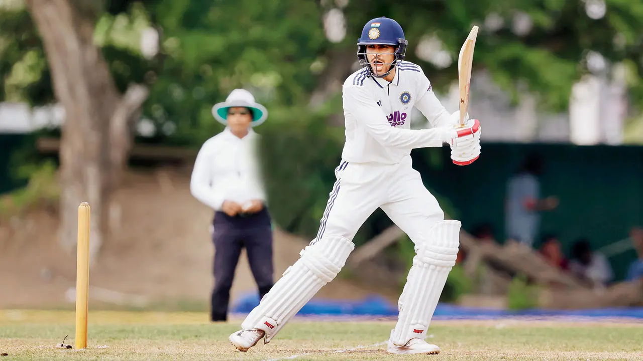 India skipper Shubman Gill during Day Three of the warm-up match against Sri Lanka Cricket XI in Colombo recently. Pic/BCCI