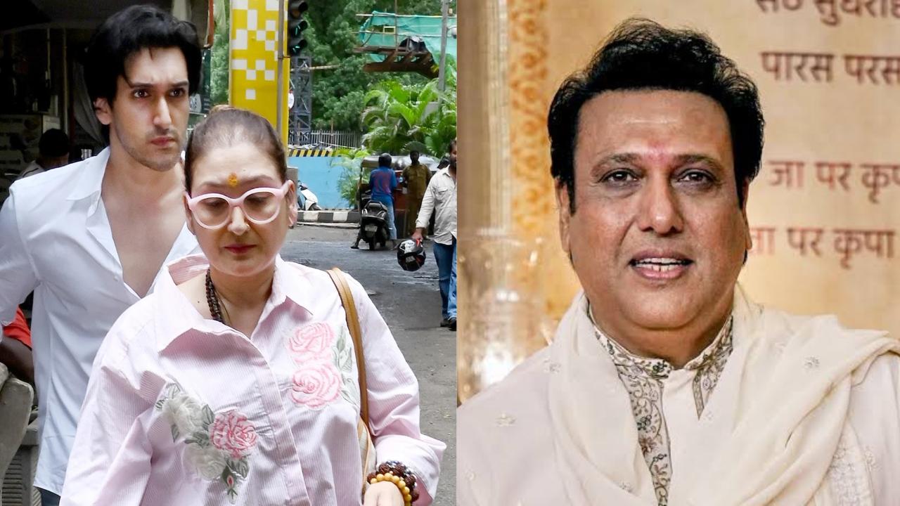 Watch: Sunita Ahuja spotted at family court amid divorce rumours with Govinda Yashvardhan, Sunita Ahuja and Govinda (Pictures via Yogen Shah and X)