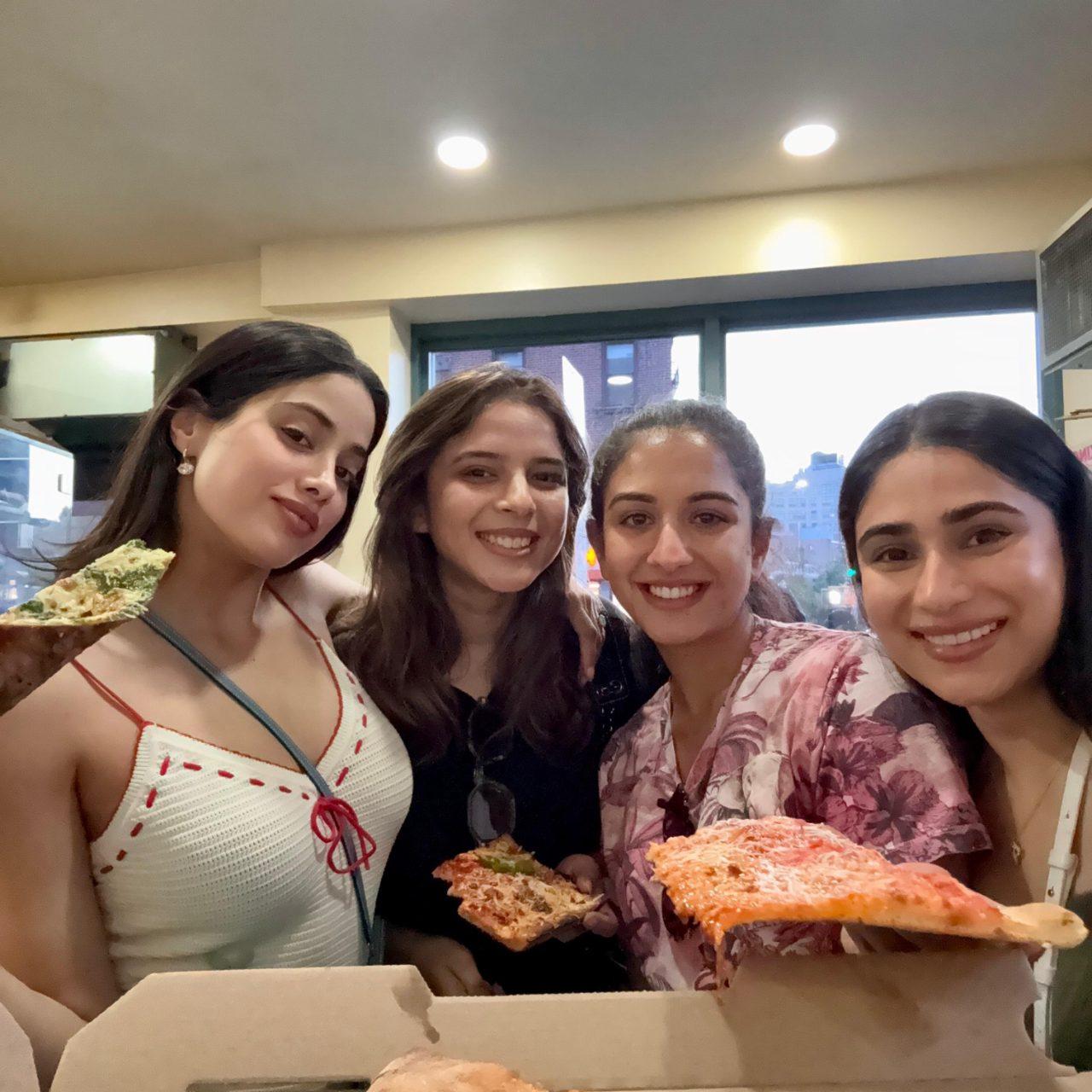 Janhvi was also seen enjoying a casual pizza outing with her friends, including Radhika Ambani.