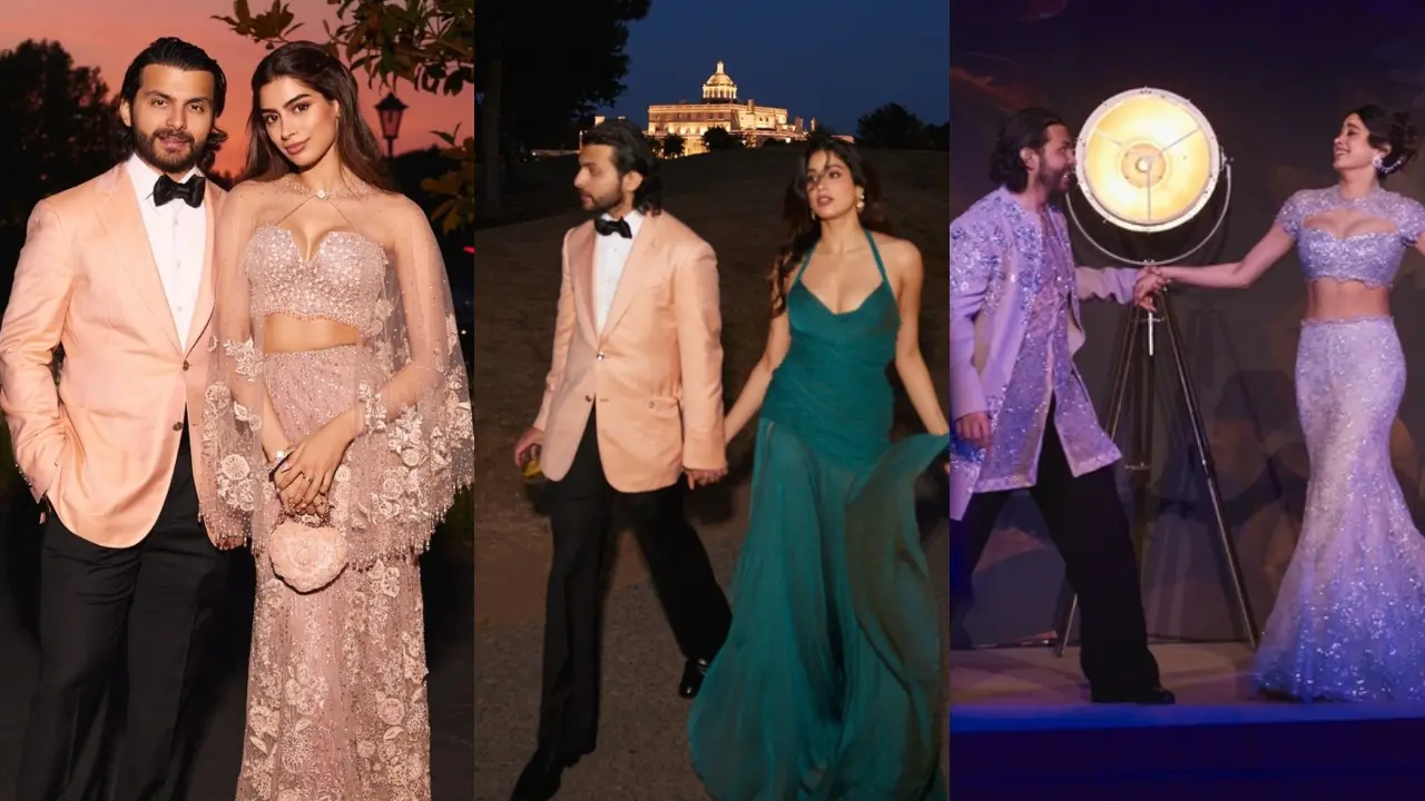Janhvi Kapoor shares loved-up pics with Shikhar Pahariya from friend's wedding Janhvi Kapoor's friend's wedding (Pics/Instagram)