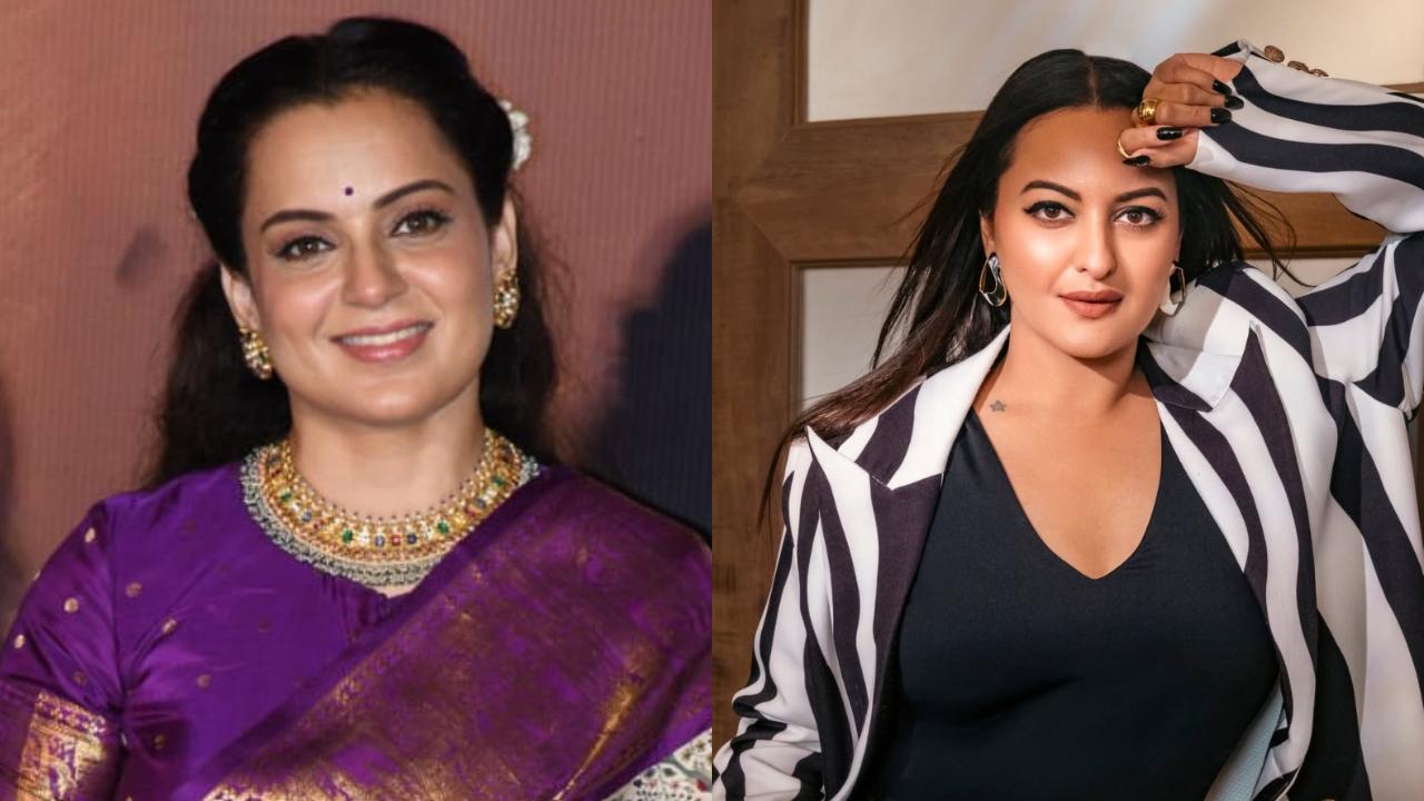 Kangana Ranaut and Sonakshi Sinha. Pics via Yogen Shah, Instagram
