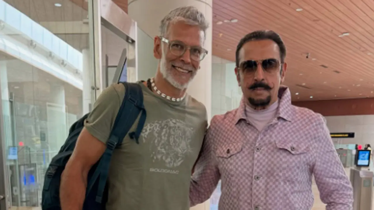 Milind Soman and Gulshan Grover. Pic/Milind's Instagram                      