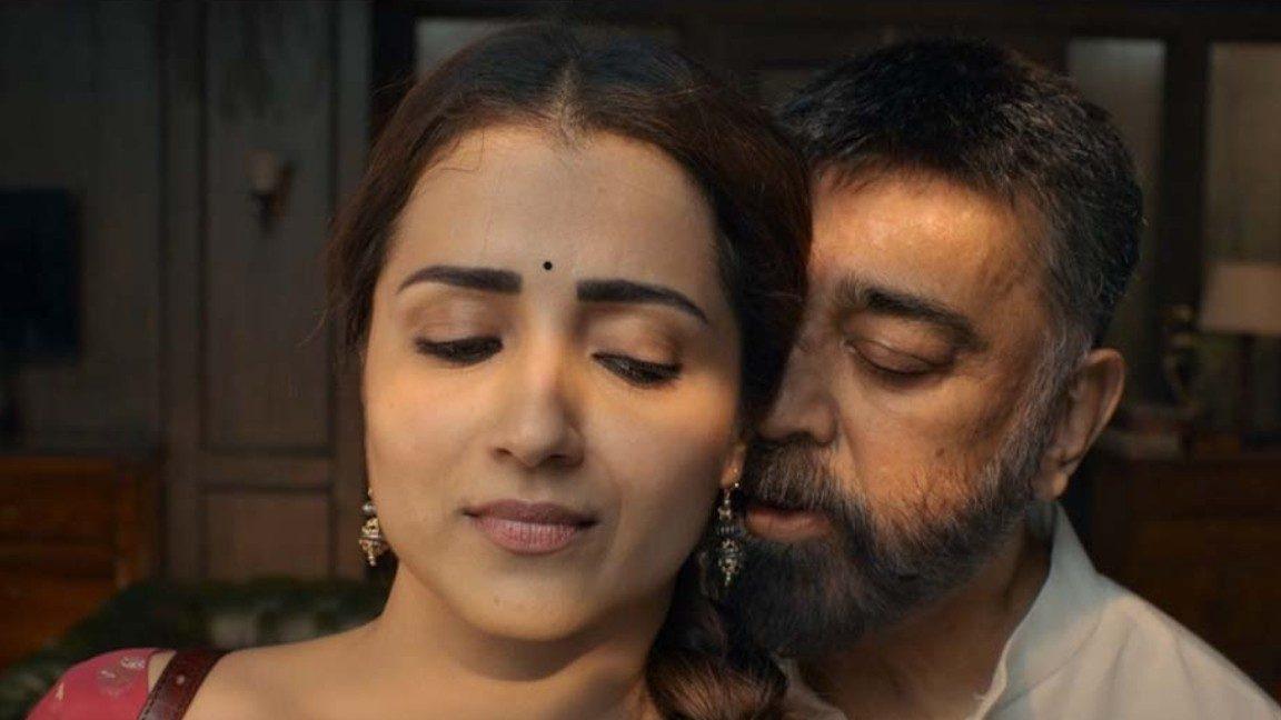 In Thug Life, Kamal Haasan and Trisha’s intimate scene drew attention after the trailer’s release. The veteran actor, who is 30 years older than Trisha, is seen in a romantic moment with her, sparking discussions and backlash over their age gap. In Thug Life, Kamal Haasan and Trisha’s intimate scene drew attention after the trailer’s release. The veteran actor, who is 30 years older than Trisha, is seen in a romantic moment with her, sparking discussions and backlash over their age gap.