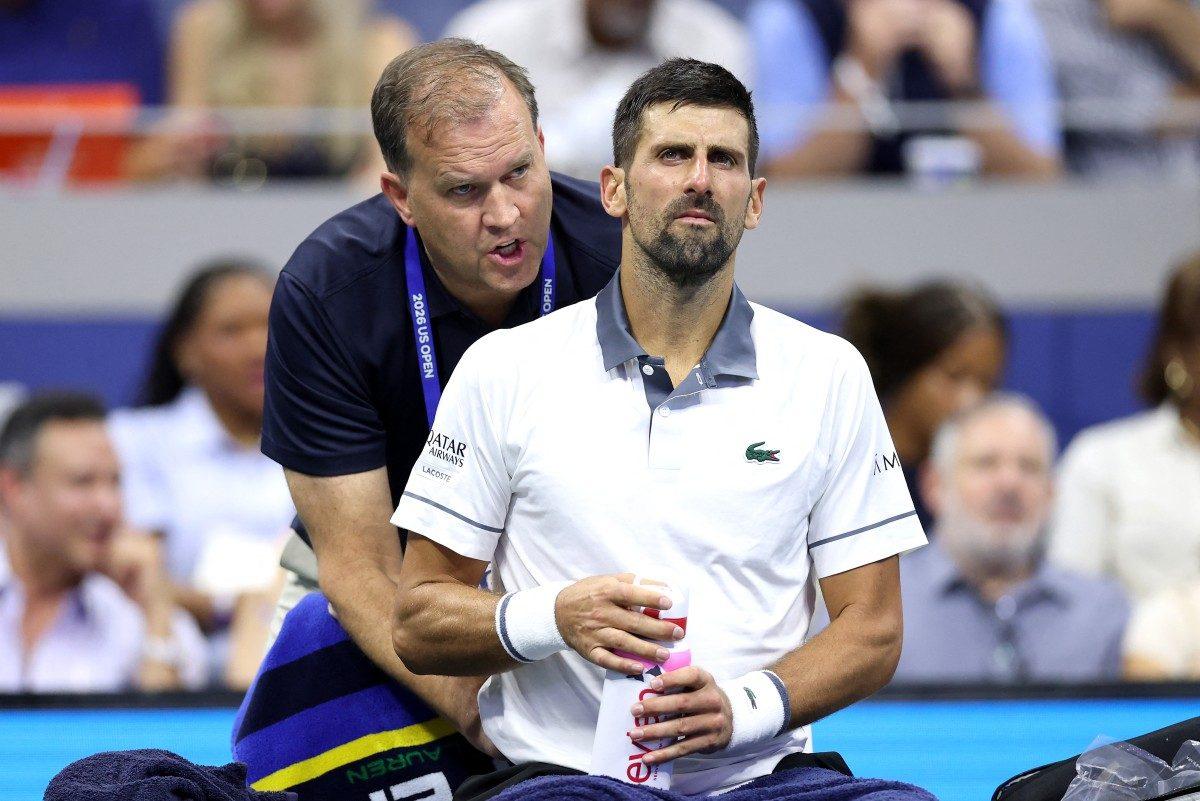 Djokovic swallowed pills brought to him by a doctor and had his lower back massaged during a medical timeout between the fourth and fifth sets, and he grimaced after several shots. However, his US Open journey ended in round one