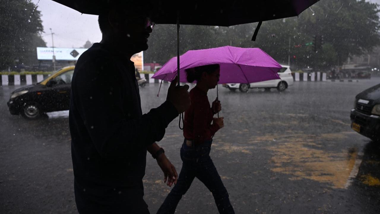 The showers added to the challenges of travelling around Mumbai