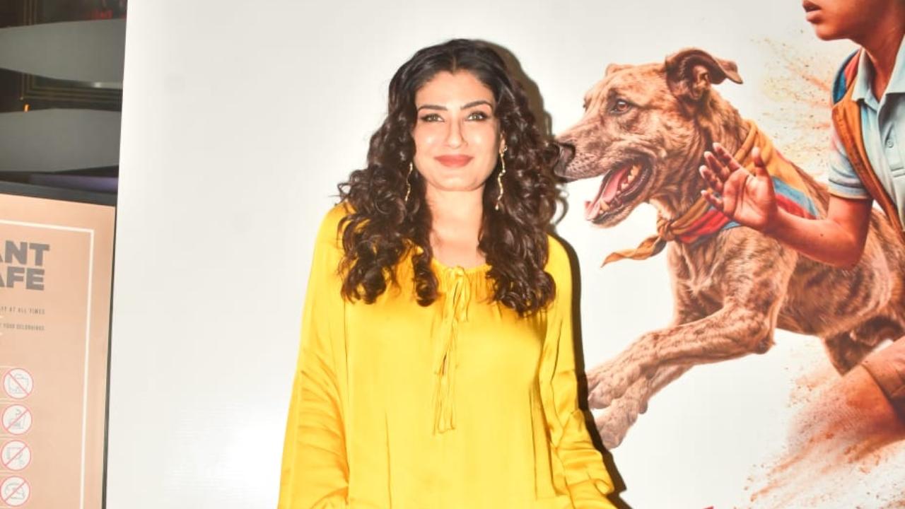 Raveena Tandon almost gets bitten by a dog at Ohh My Dog screening