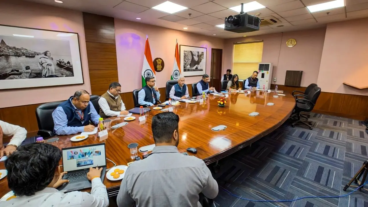 Nepal floods: EAM S Jaishankar reviews rescue efforts Jaishankar meets MEA officials over Nepal flood relief and rescue efforts.(PIC/PTI)