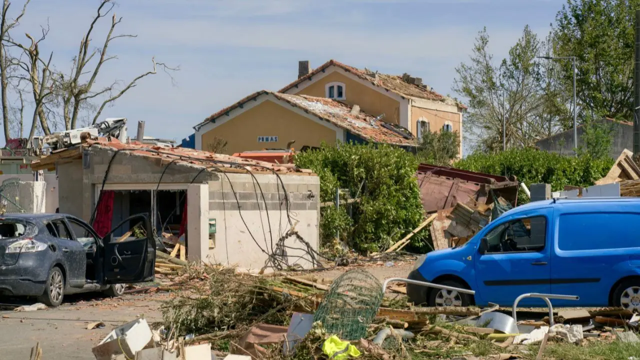 Tornado devastates southern France village, 39 injured Tornado-hit house in Pomas, southwestern France, lies damaged after a rare and intense storm swept through the village on August 25, 2026.(PICS/AFP)