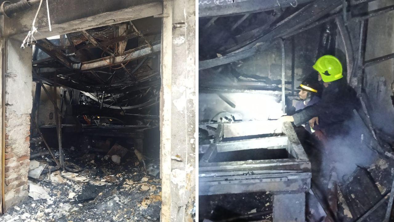 Blaze breaks out at furniture shop in Panchpakhadi, fire brigade douses flames According to the Thane Disaster Management Department, a fire call was received at 4:38 am on August 1. Pic/ TMC