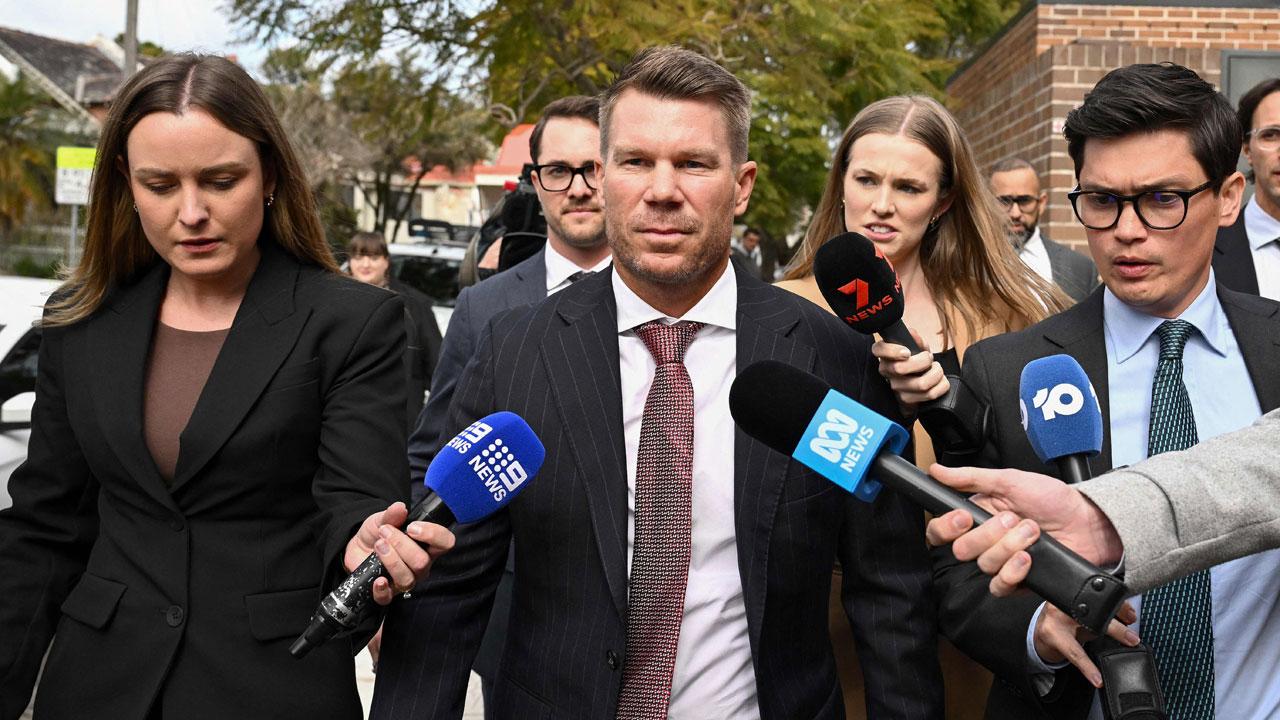 David Warner fined AUD 1500 for drink-driving Australia's former cricketer David Warner (C) leaves Waverley Local Court in Sydney. Pic/AFP