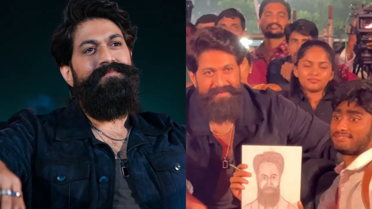 Yash poses with fans (Pics/X)