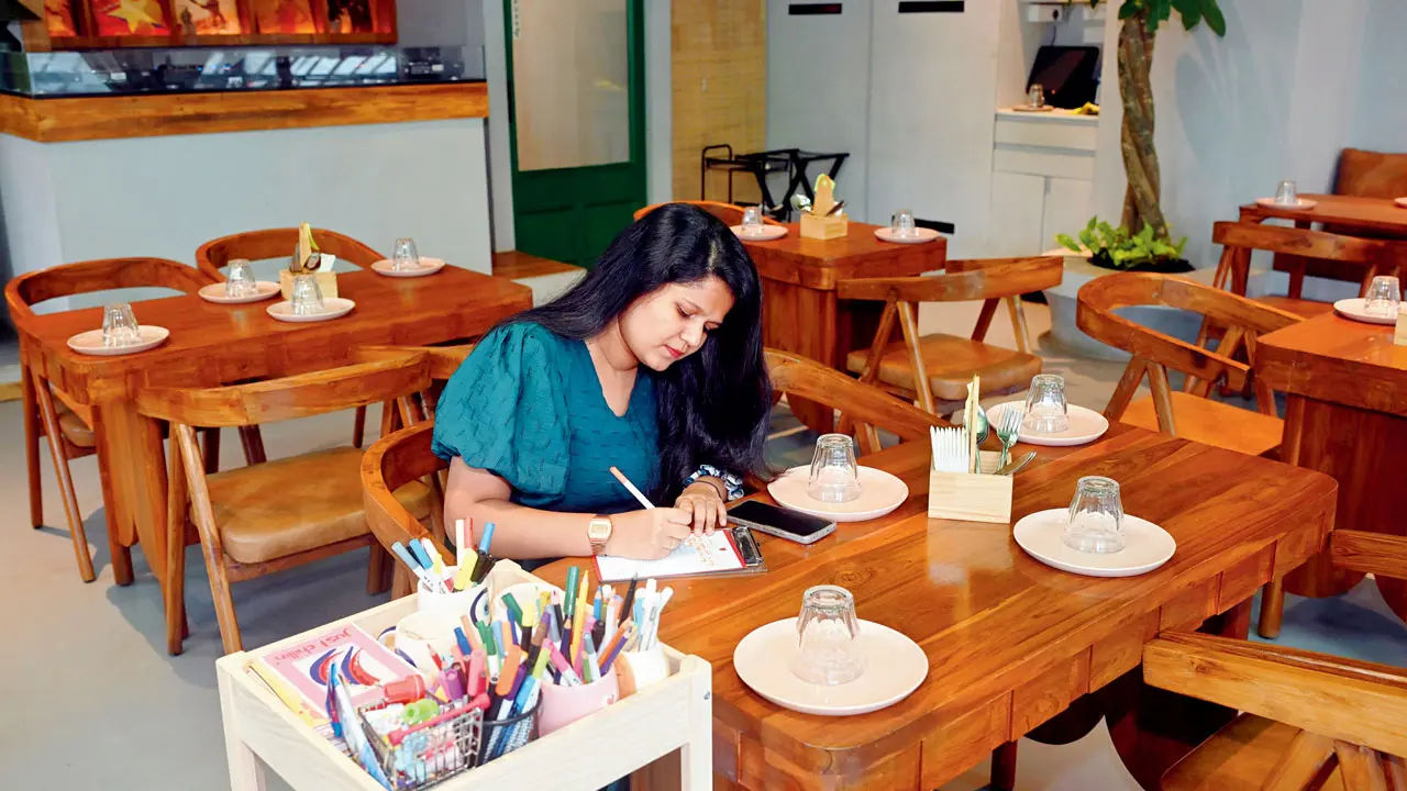 You’ve got mail: Four unique ways in India to write a letter to yourself At RumBabaa Cafe in Andheri, guests can get off their digital worlds for a bit and write themselves a handwritten note. Pic/Satej Shinde
